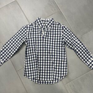 Crewcuts Blue and White Checkered Button Down Shirt